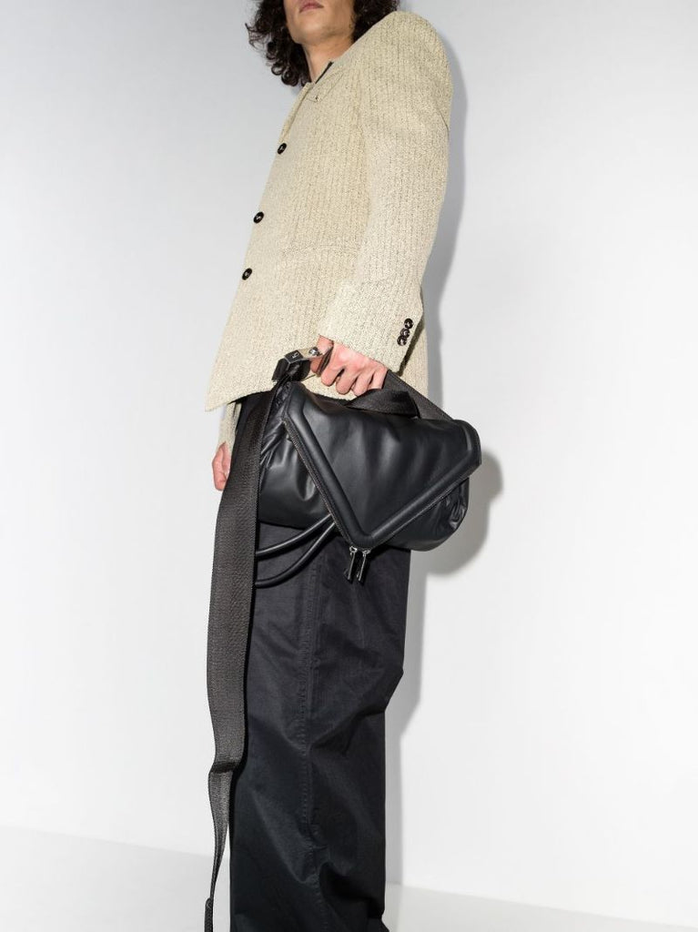 Black Beak Leather Cross Body Bag
