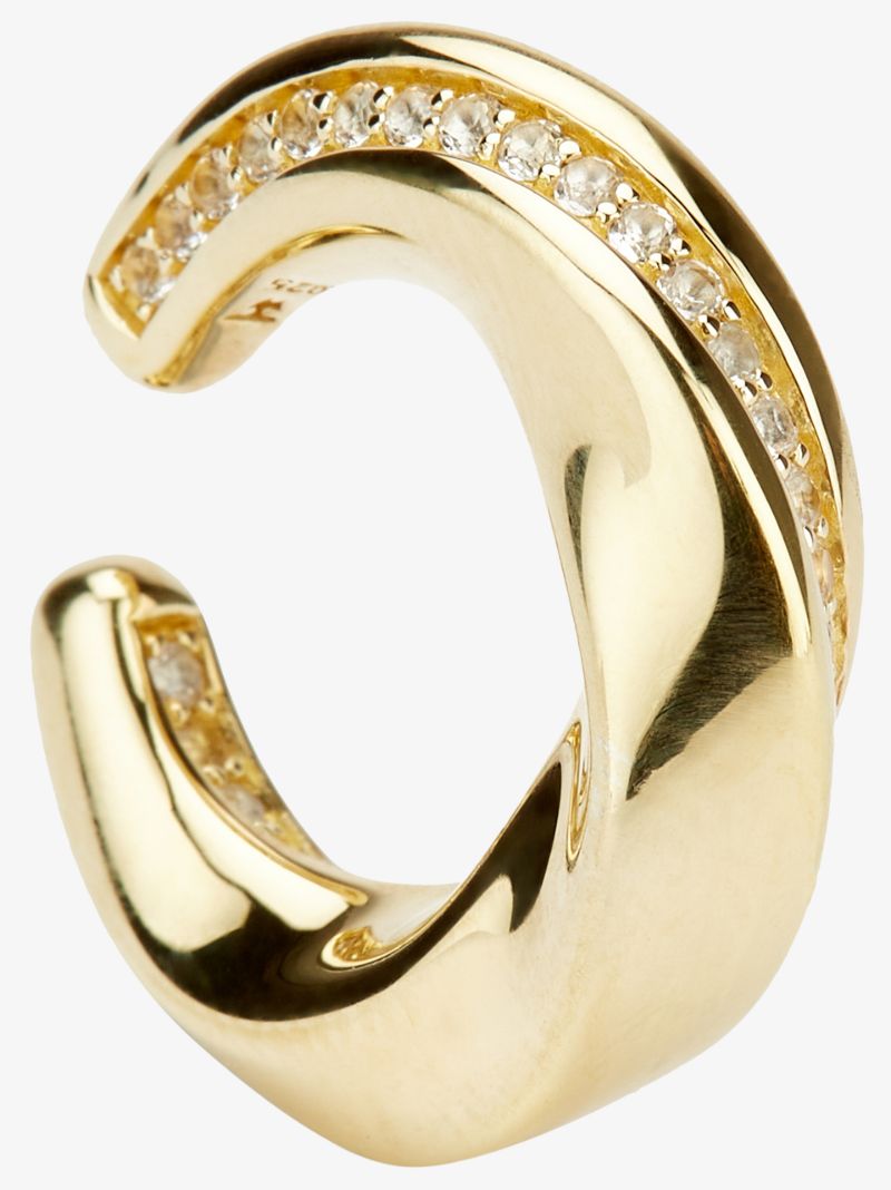 Gold-plated Infinity Crystal Ear Cuff
