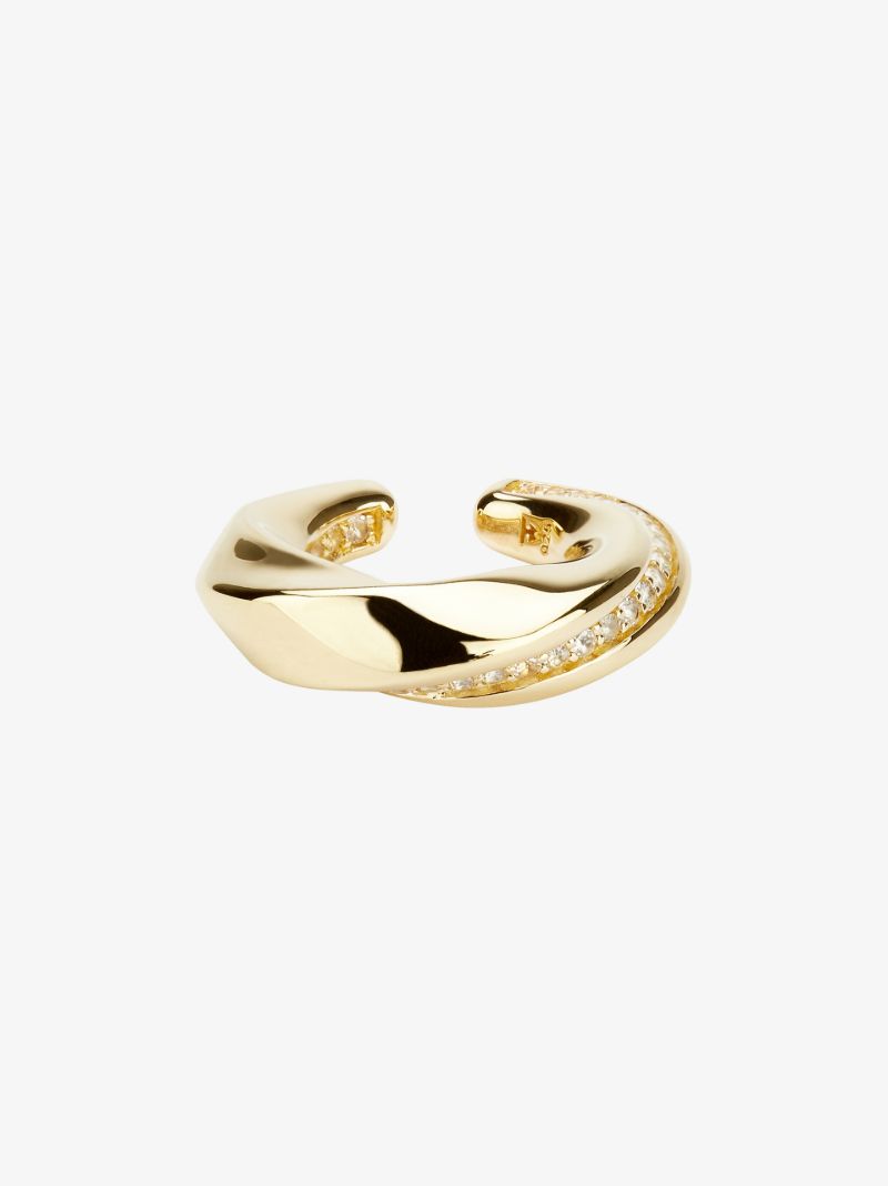 Gold-plated Infinity Crystal Ear Cuff