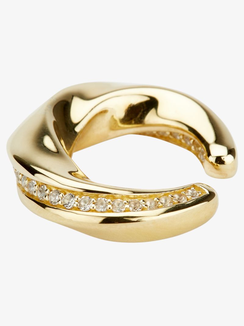 Gold-plated Infinity Crystal Ear Cuff