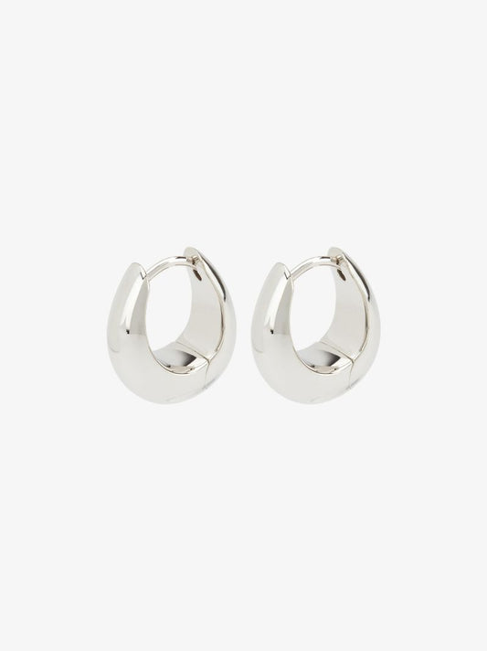 Sterling Silver Ice Small Hoop Earrings
