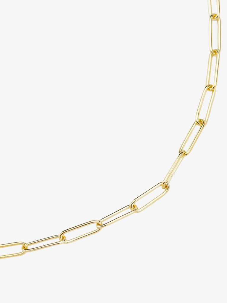 Gold-plated Box Chain Necklace