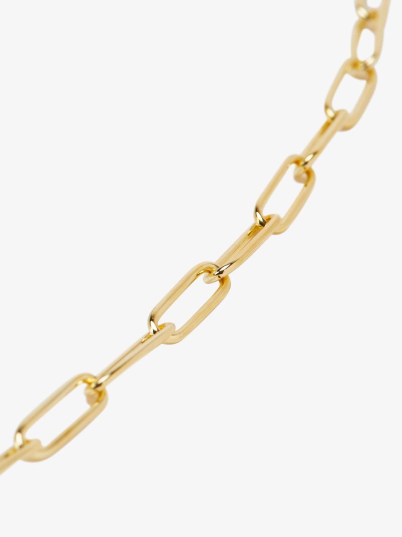 Gold-plated Box Chain Necklace