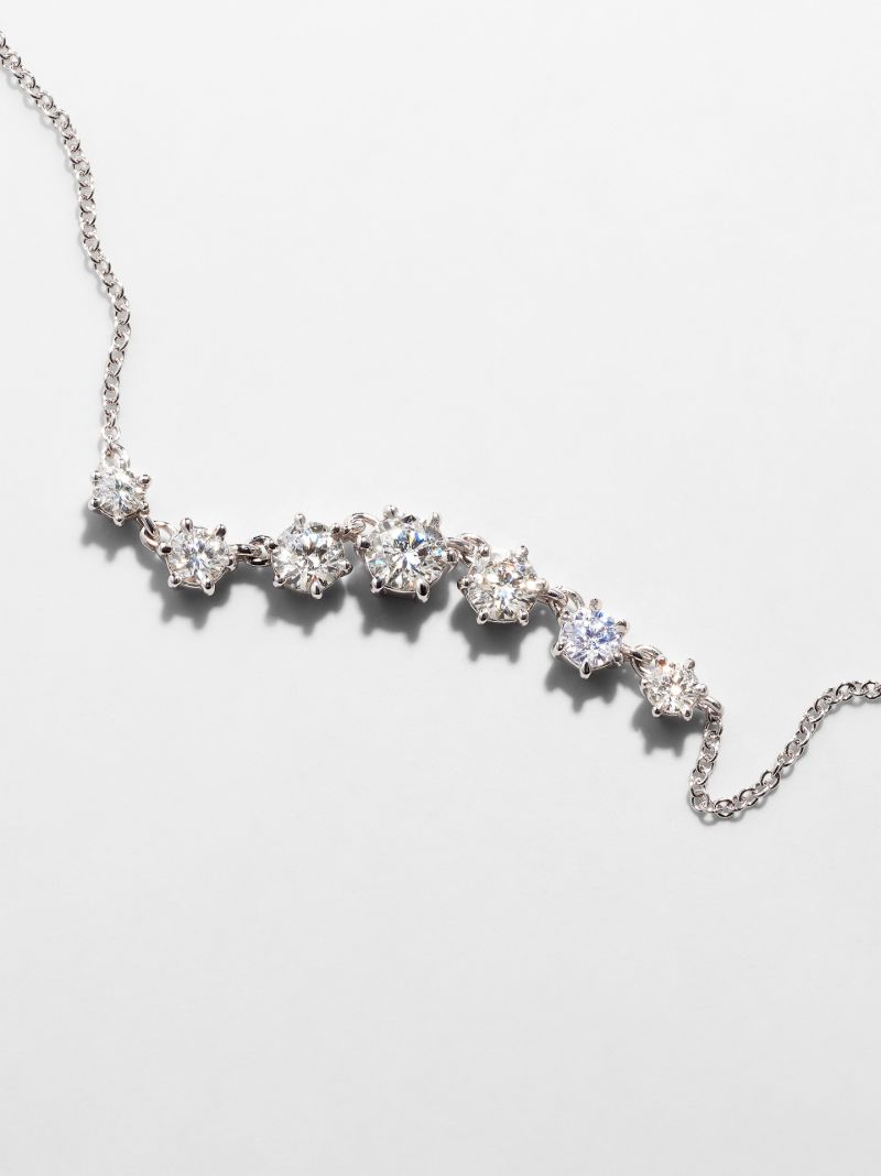 18k White Gold Penelope Small Diamond Necklace