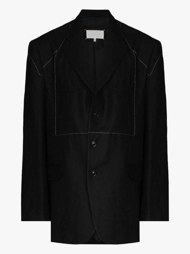 Exposed-stitch Jacket