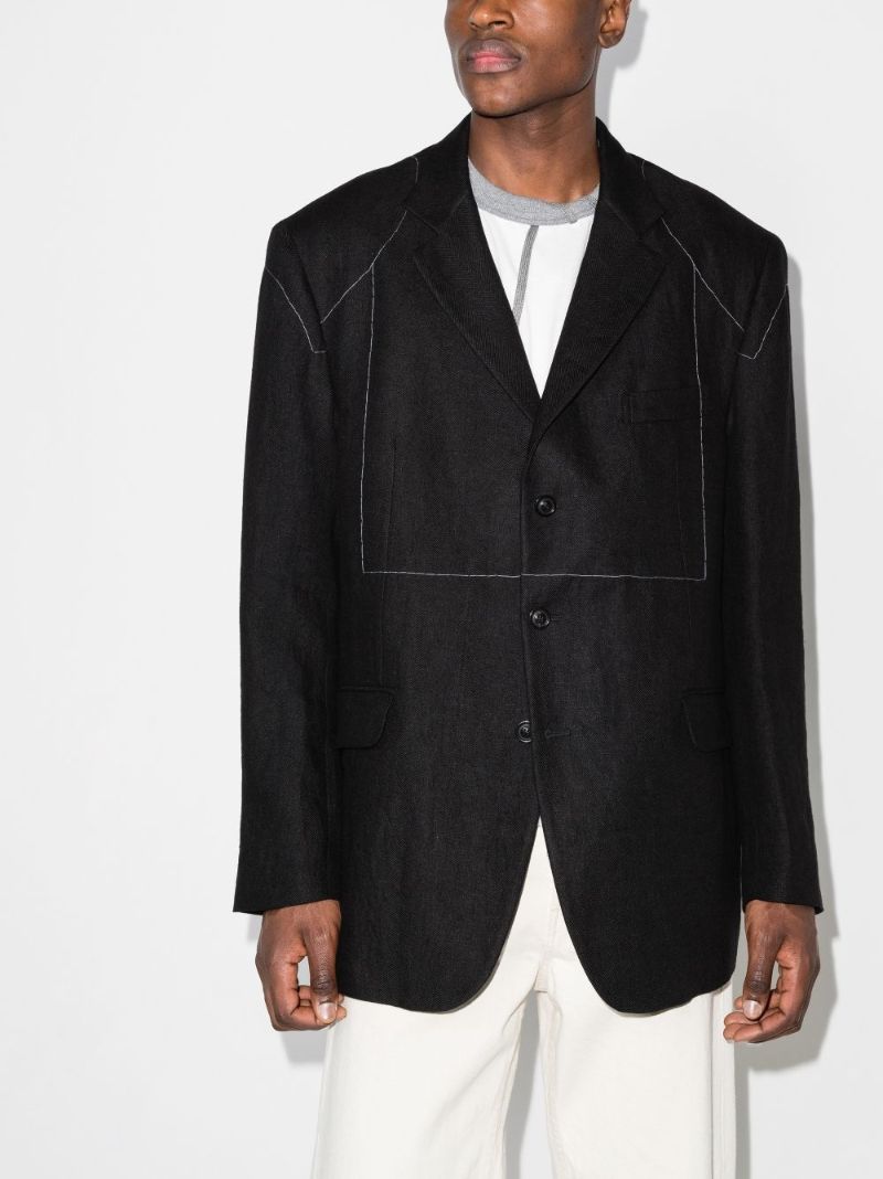 Exposed-stitch Jacket