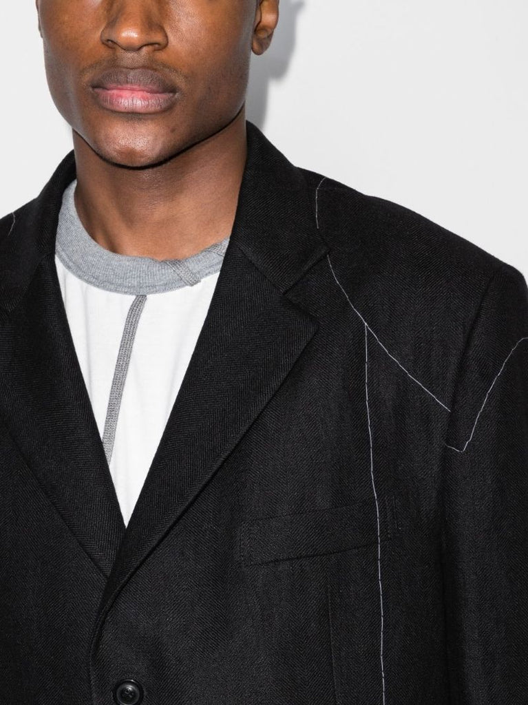 Exposed-stitch Jacket