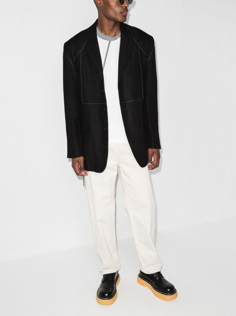Exposed-stitch Jacket