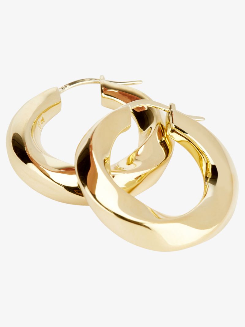 Gold-plated Infinity Hoop Earrings