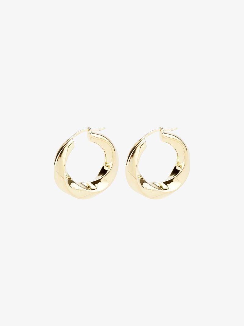 Gold-plated Infinity Hoop Earrings