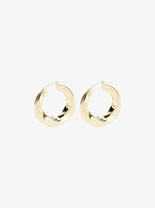 Gold-plated Infinity Hoop Earrings
