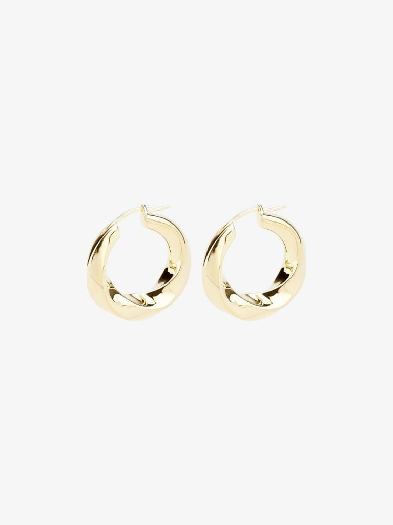 Gold-plated Infinity Hoop Earrings
