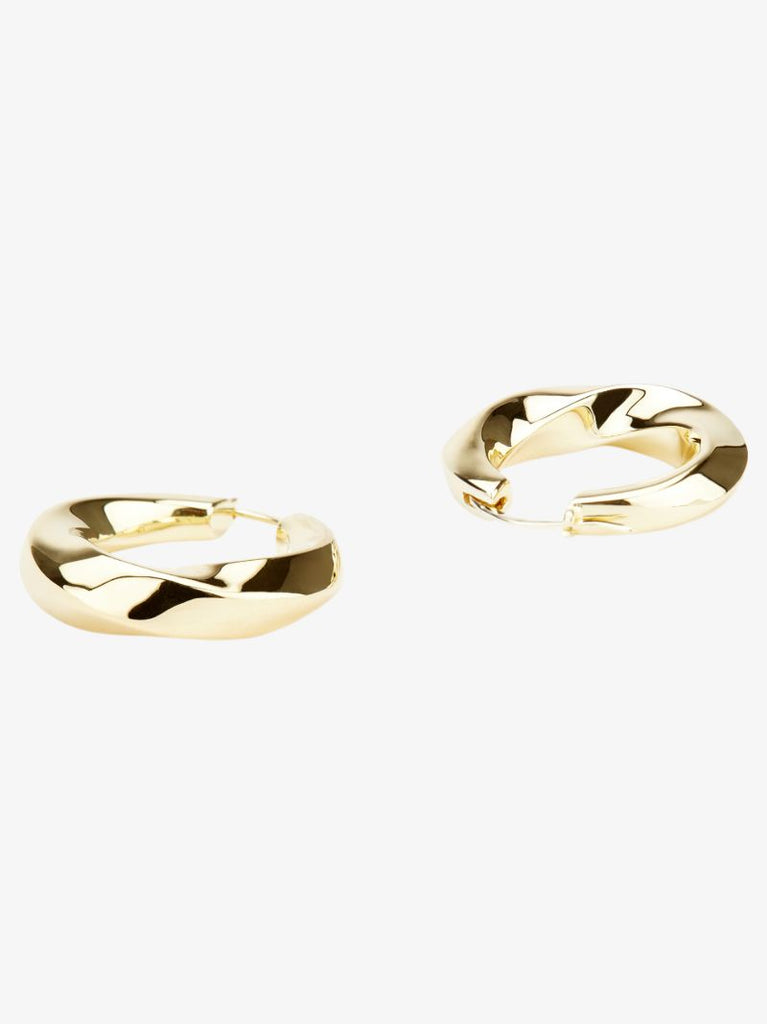Gold-plated Infinity Hoop Earrings