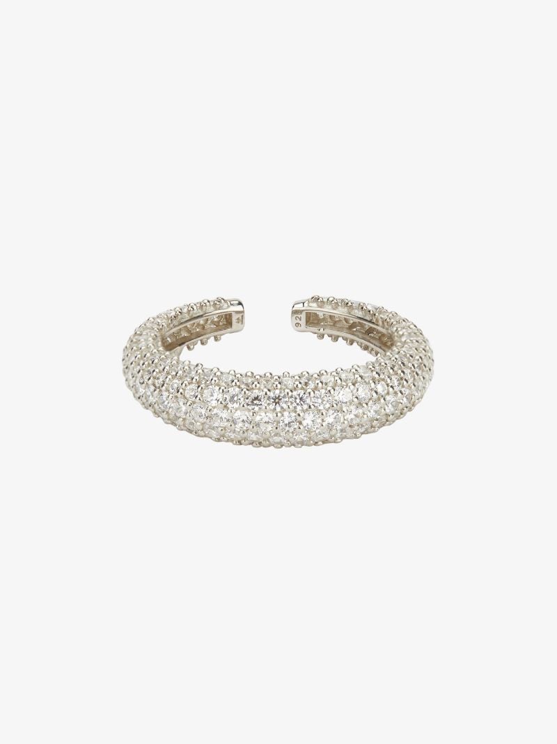 Sterling Silver Giant Crystal Ear Cuff
