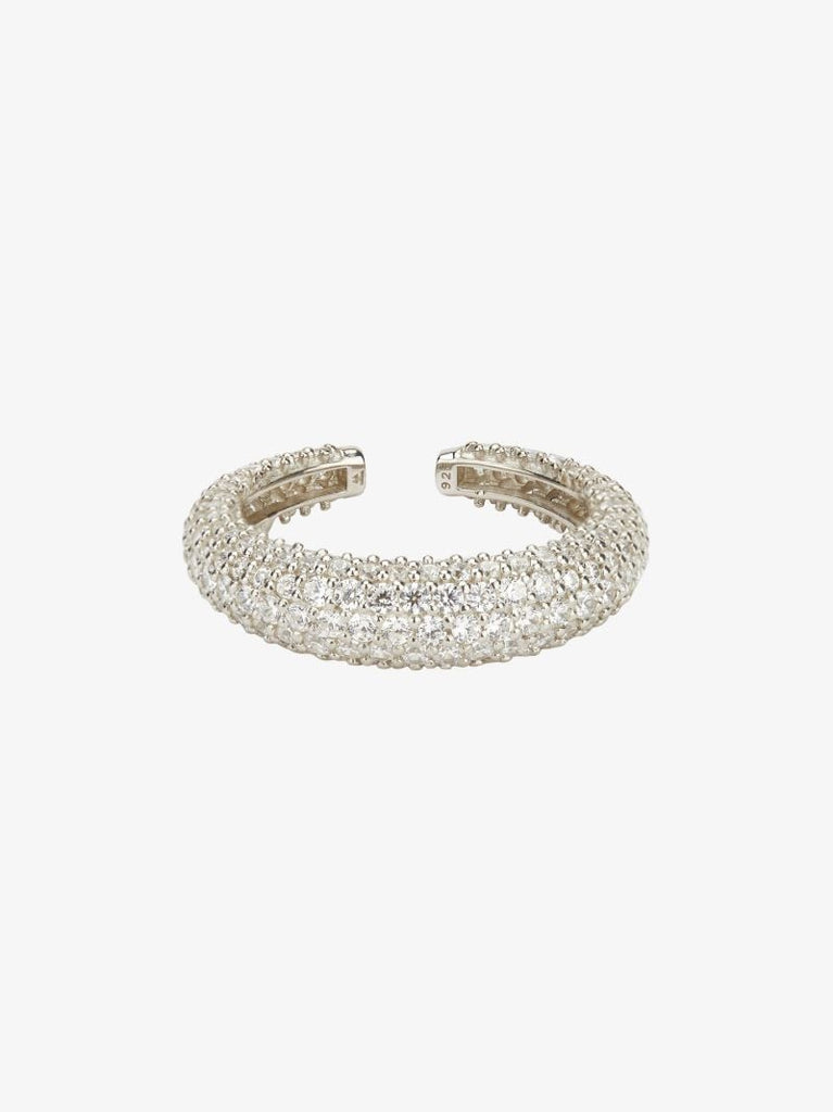 Sterling Silver Giant Crystal Ear Cuff