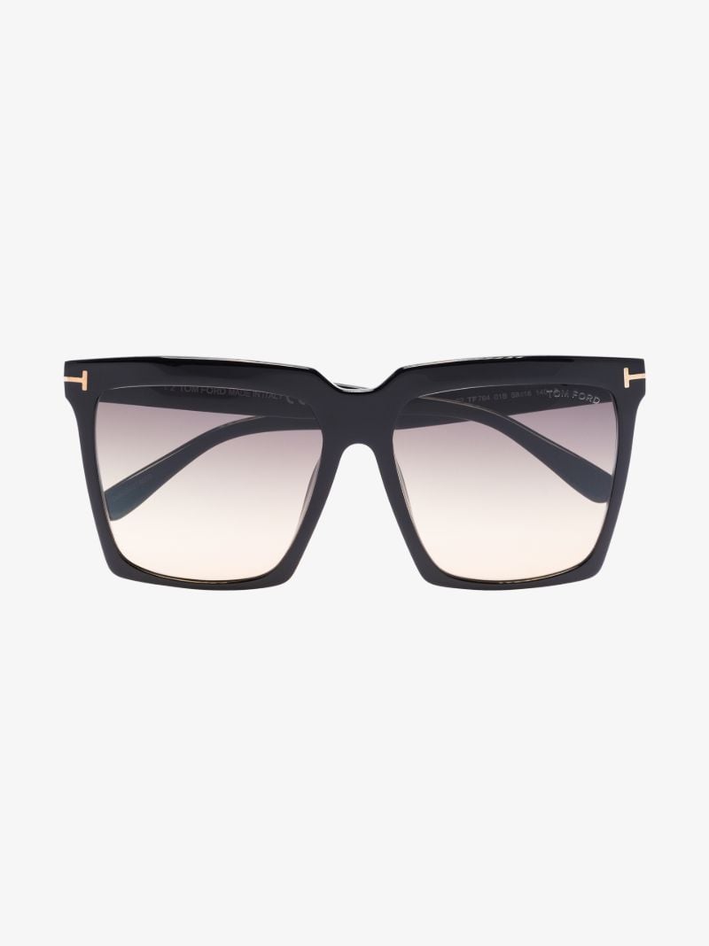 Black Sabrina Oversized Square Sunglasses