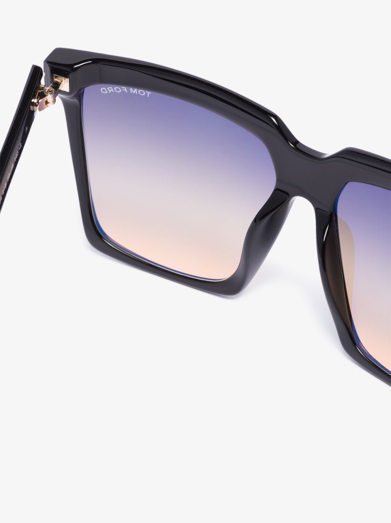 Black Sabrina Oversized Square Sunglasses