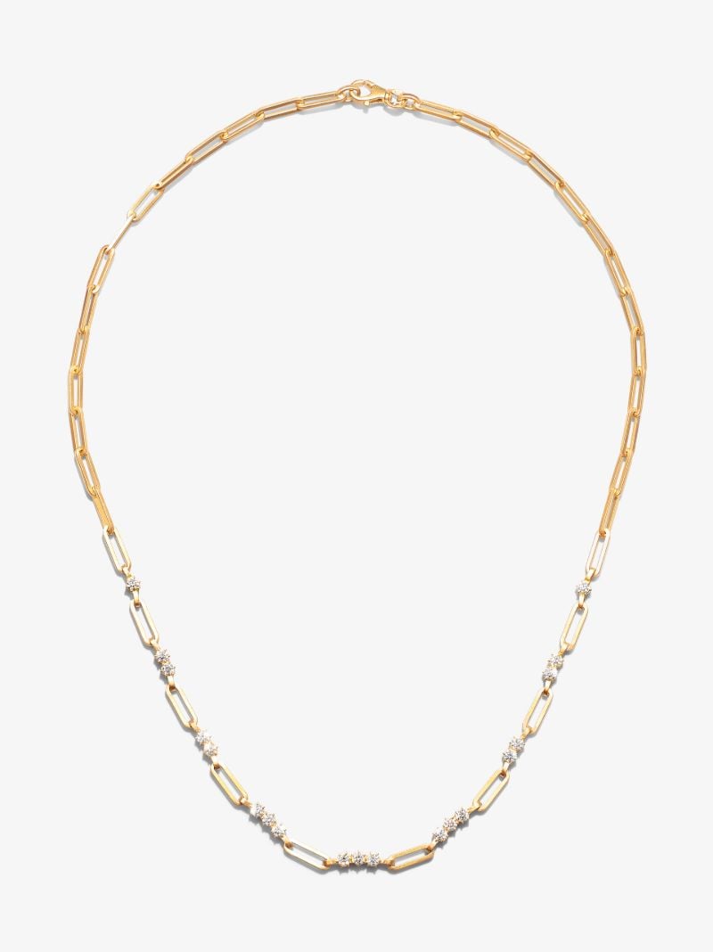 18k Yellow Gold Pia Diamond Chain Necklace