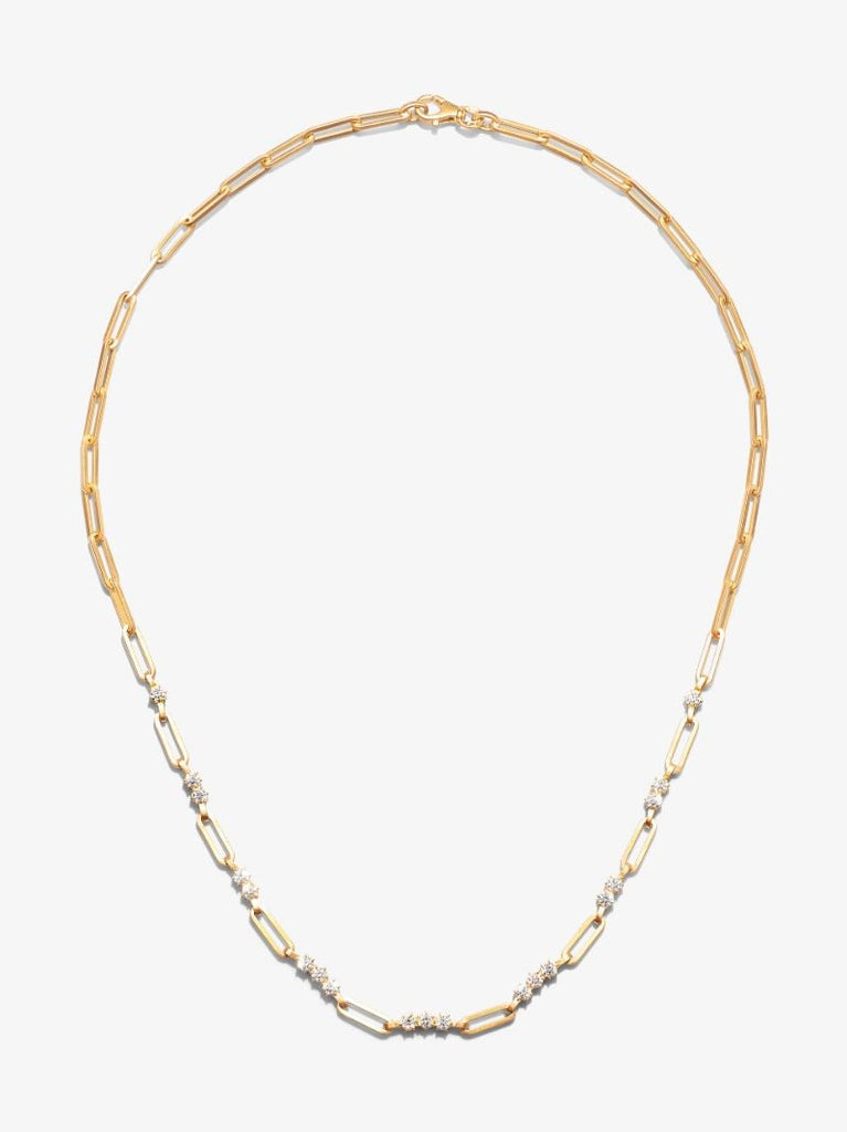 18k Yellow Gold Pia Diamond Chain Necklace
