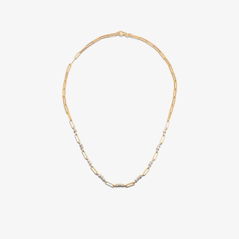 18k Yellow Gold Pia Diamond Chain Necklace