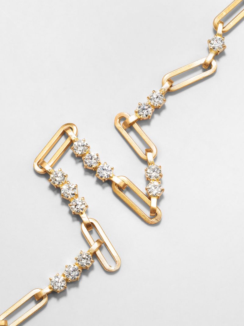 18k Yellow Gold Pia Diamond Chain Necklace