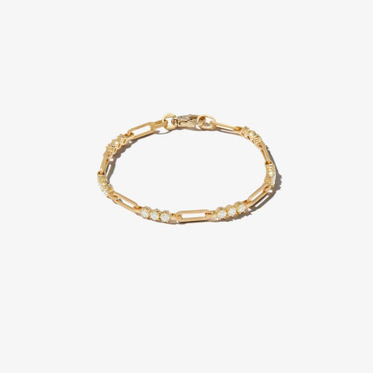 18k Yellow Gold Pia Chain Diamond Bracelet