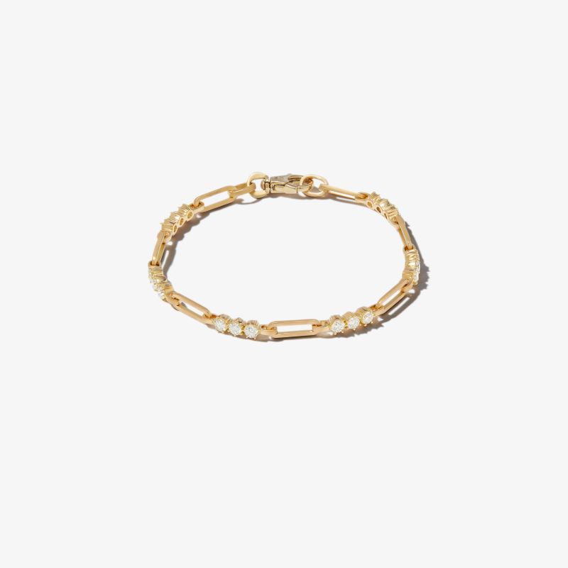 18k Yellow Gold Pia Chain Diamond Bracelet