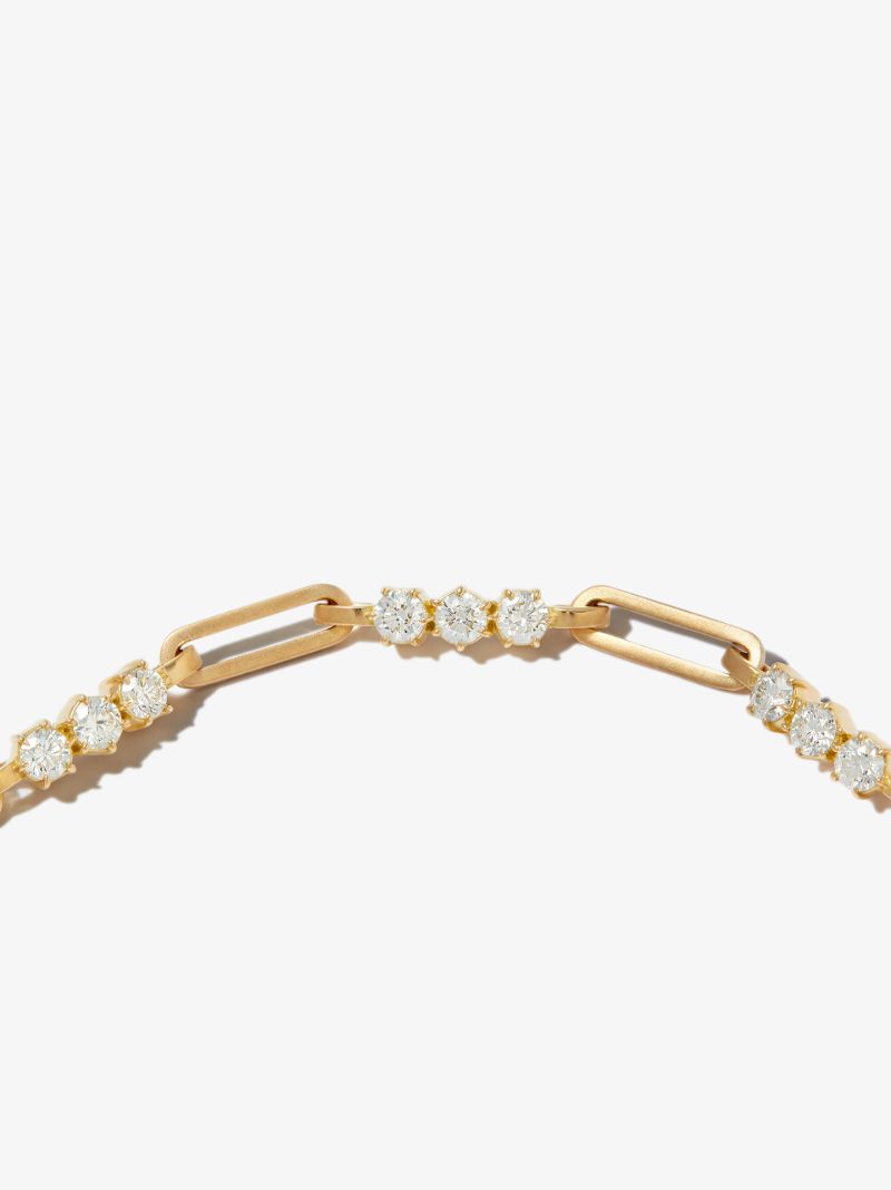 18k Yellow Gold Pia Chain Diamond Bracelet
