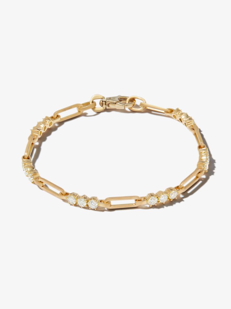 18k Yellow Gold Pia Chain Diamond Bracelet