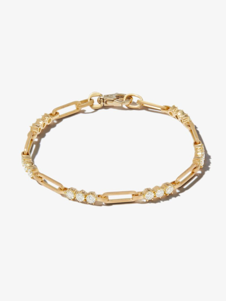 18k Yellow Gold Pia Chain Diamond Bracelet