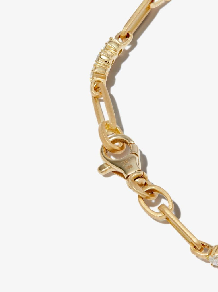 18k Yellow Gold Pia Chain Diamond Bracelet