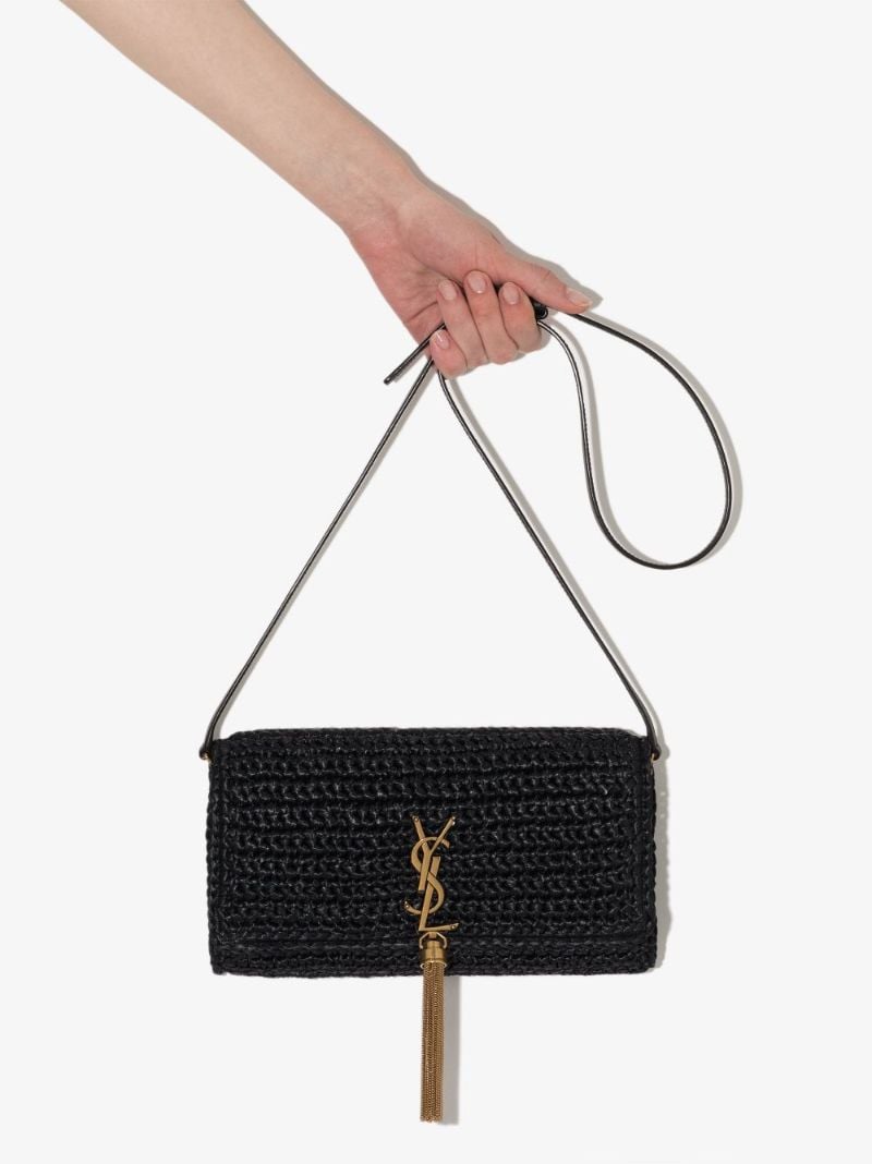 Black Kate 99 Raffia Shoulder Bag