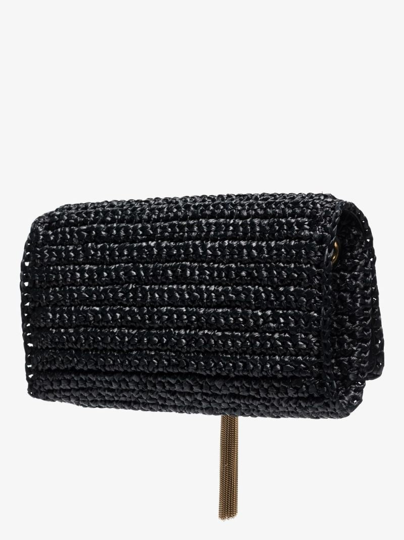 Black Kate 99 Raffia Shoulder Bag