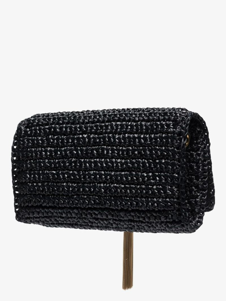 Black Kate 99 Raffia Shoulder Bag
