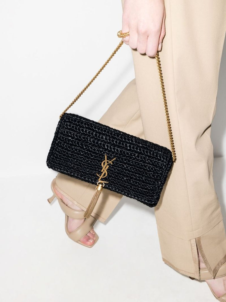 Black Kate 99 Raffia Shoulder Bag
