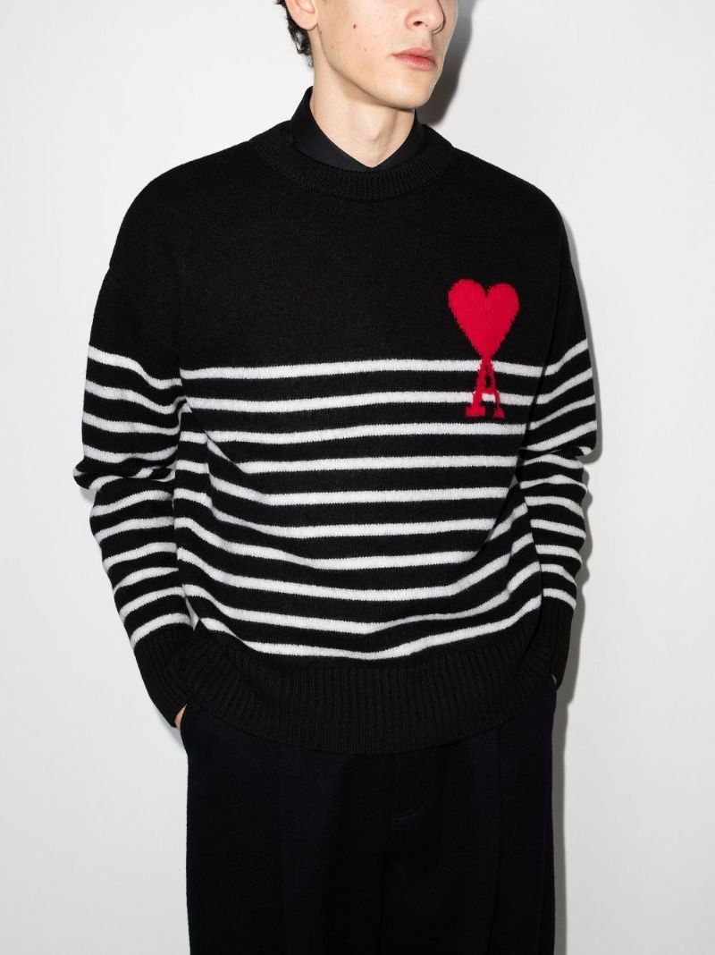 Ami De Coeur Stripe Wool Sweater