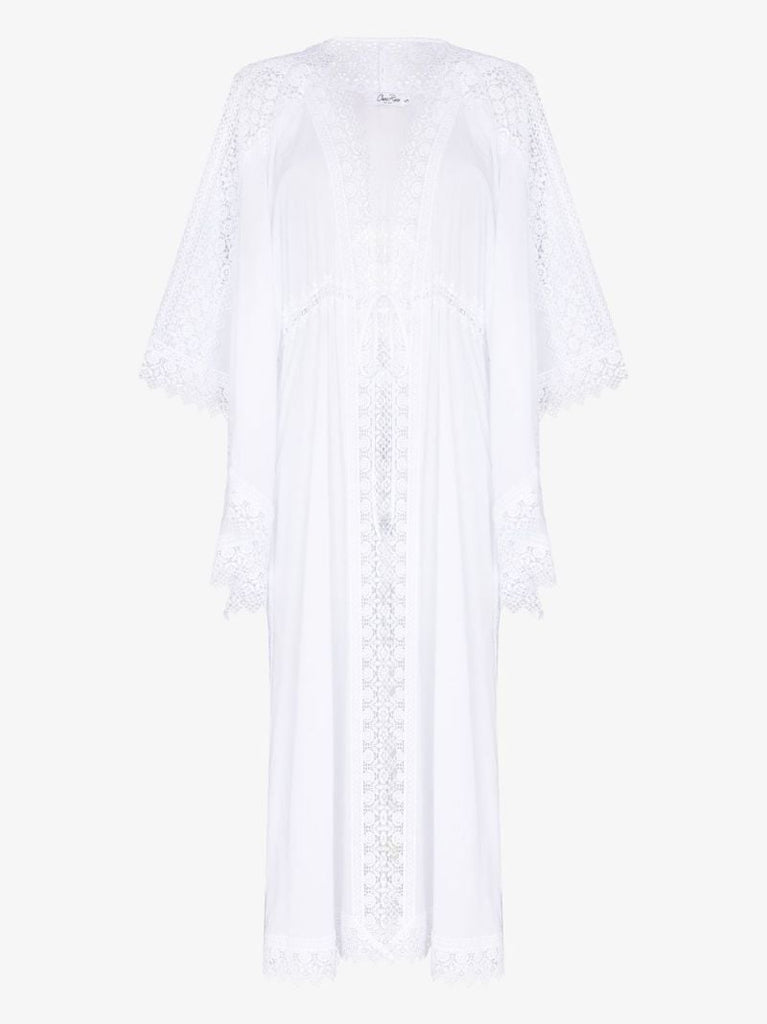 Angela Guipure Lace Trim Kaftan