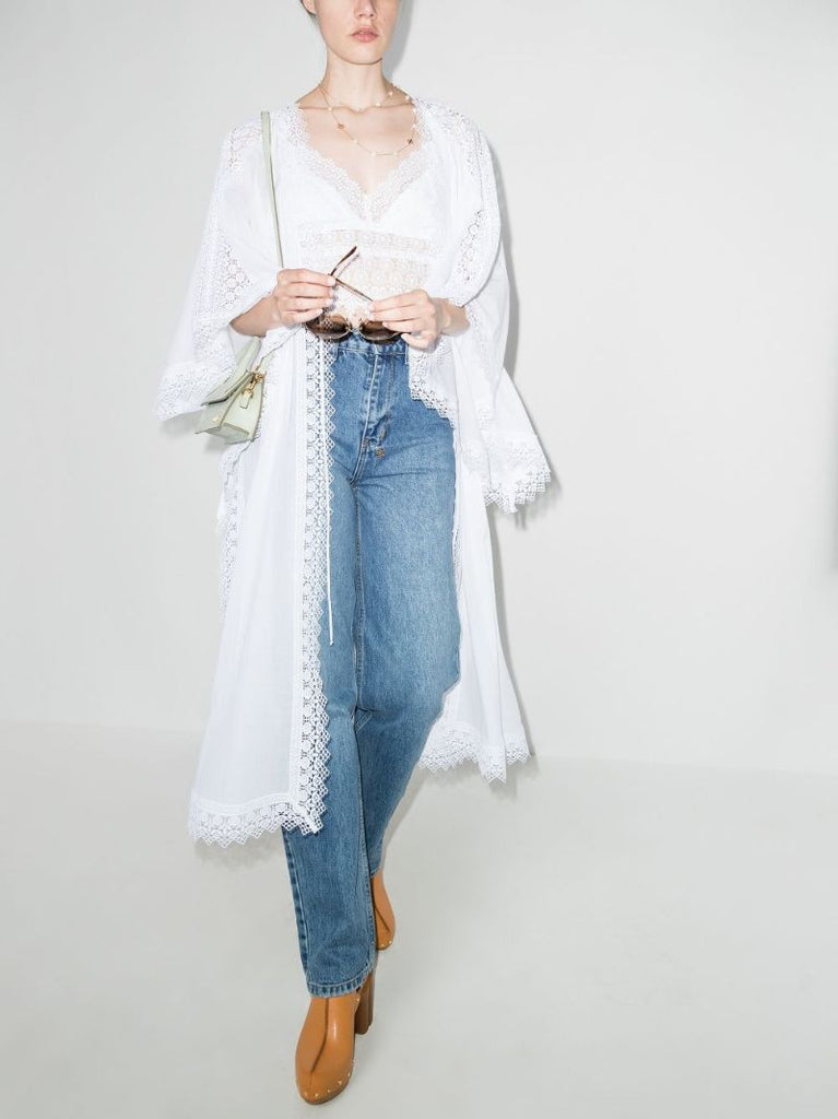 Angela Guipure Lace Trim Kaftan