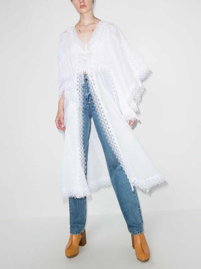 Angela Guipure Lace Trim Kaftan