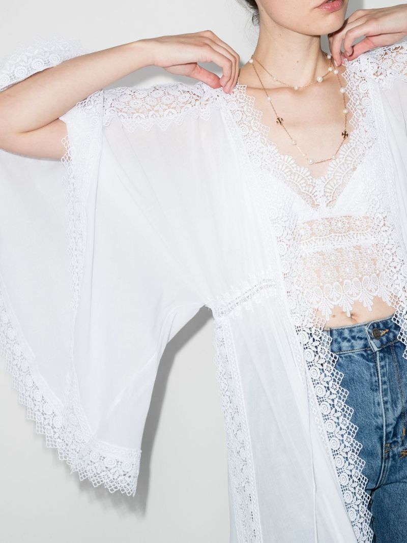 Angela Guipure Lace Trim Kaftan