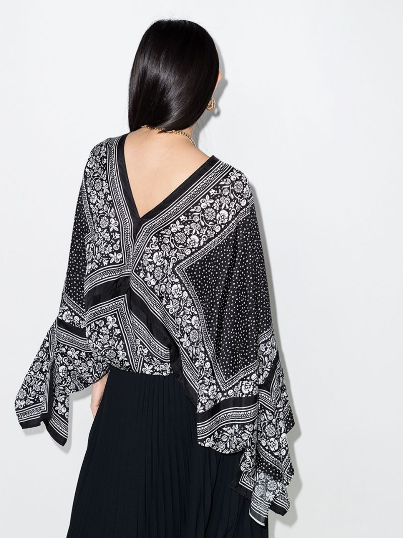 Floral-print Silk Blouse