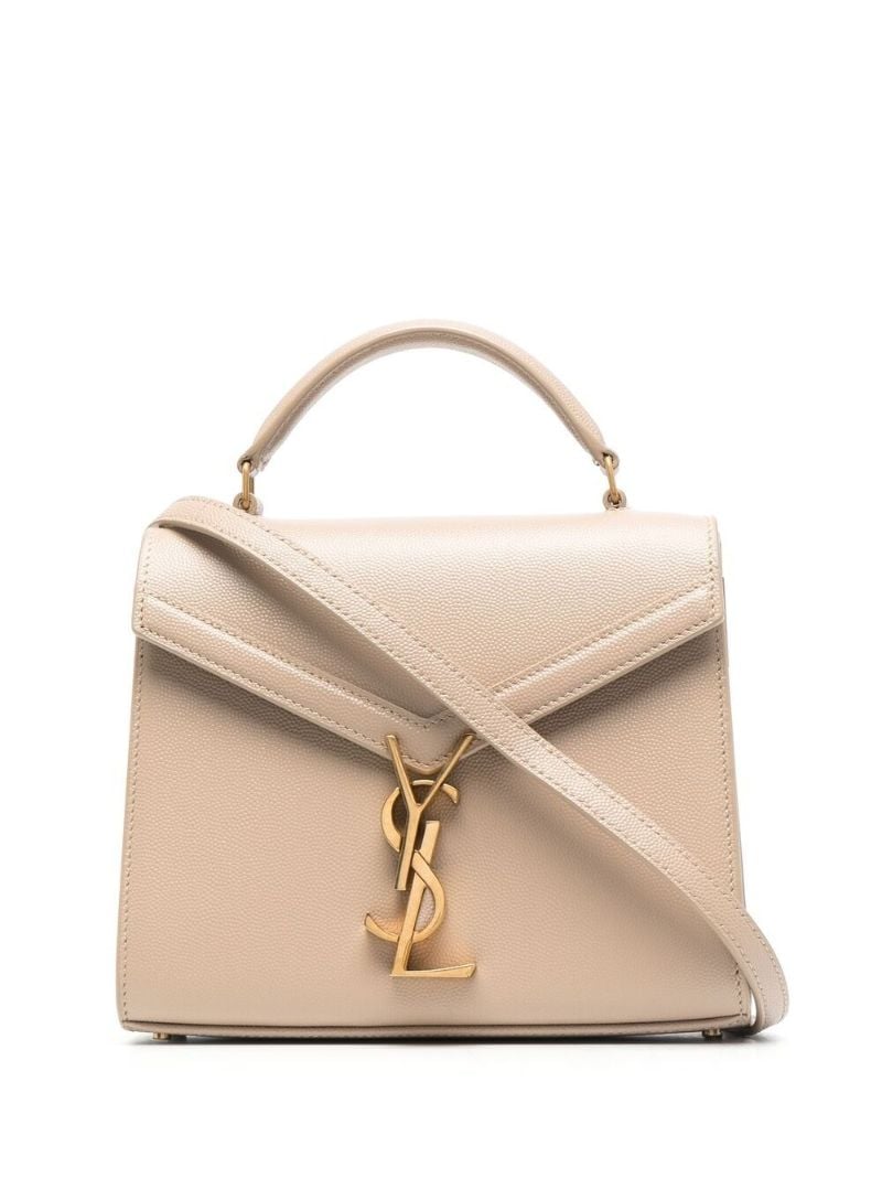 Neutral Cassandra Mini Leather Top Handle Bag