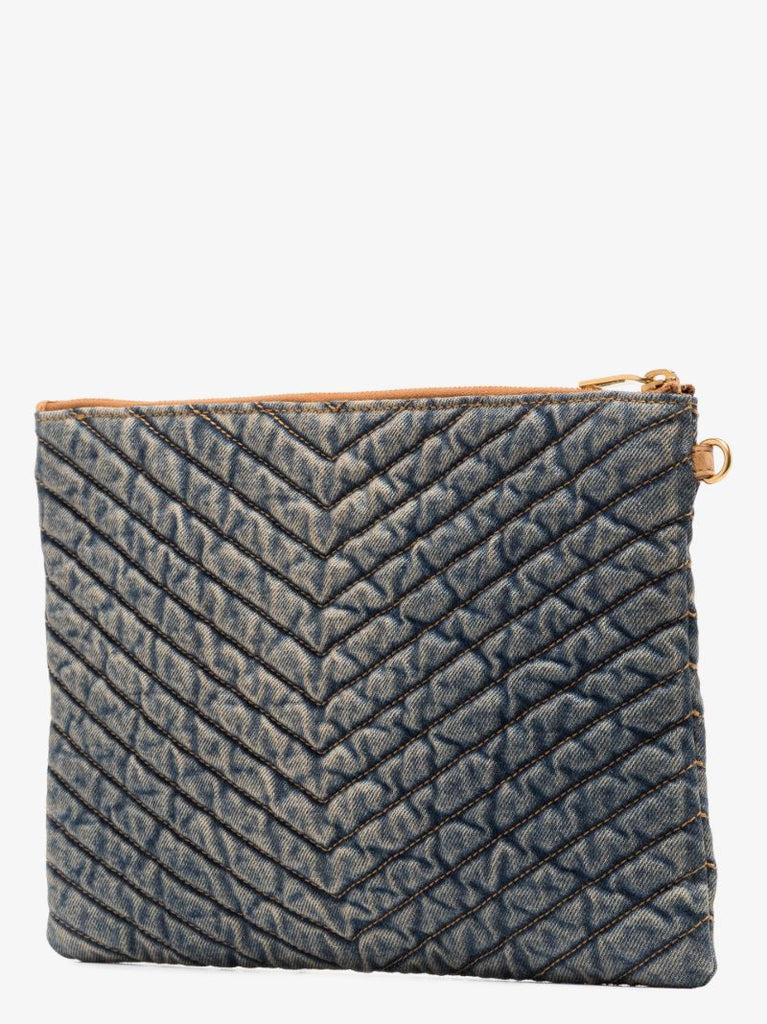 Monogram Quilted Denim Tablet Pouch