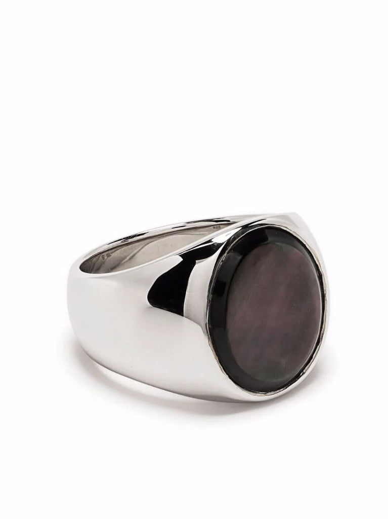 Black Mother-of-pearl Signet Ring