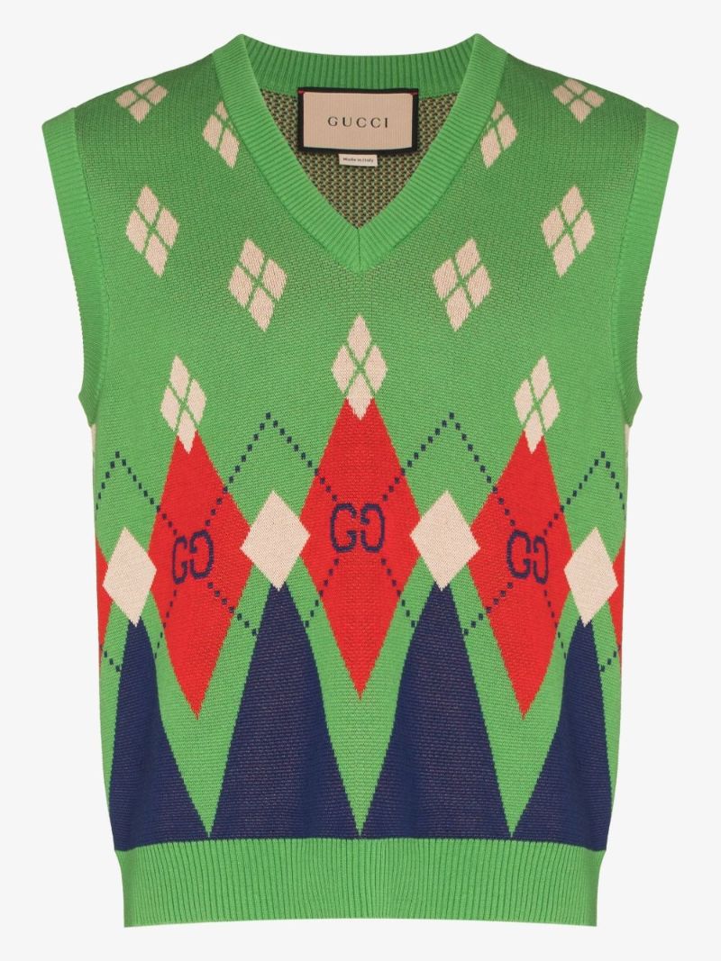 Jacquard Knit Sweater Vest