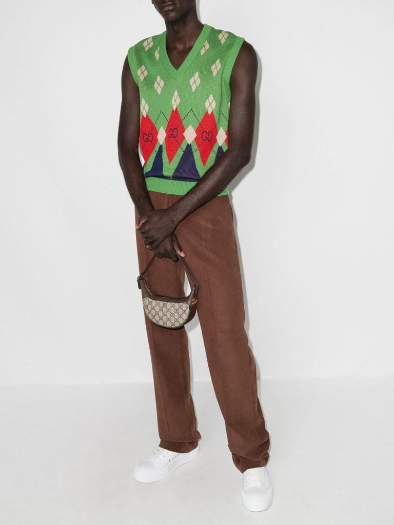 Jacquard Knit Sweater Vest