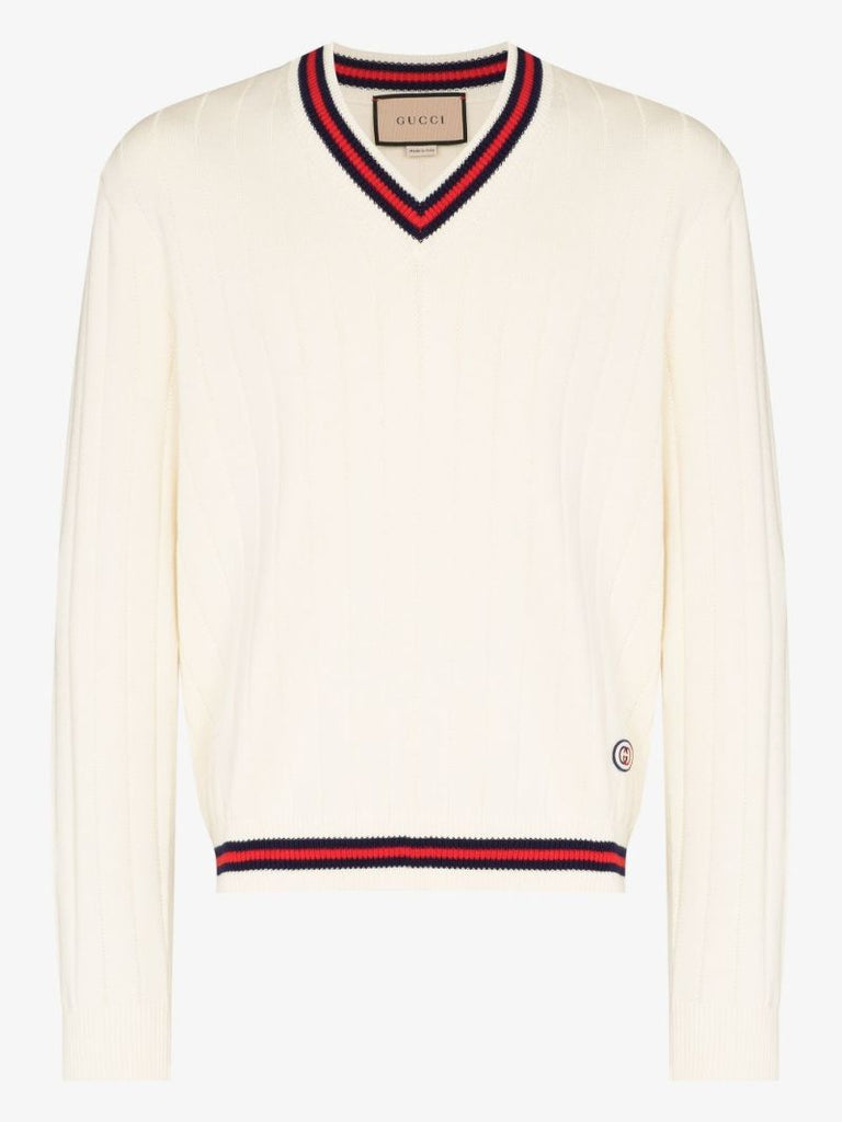 Neutral Logo Patch Cotton Sweater