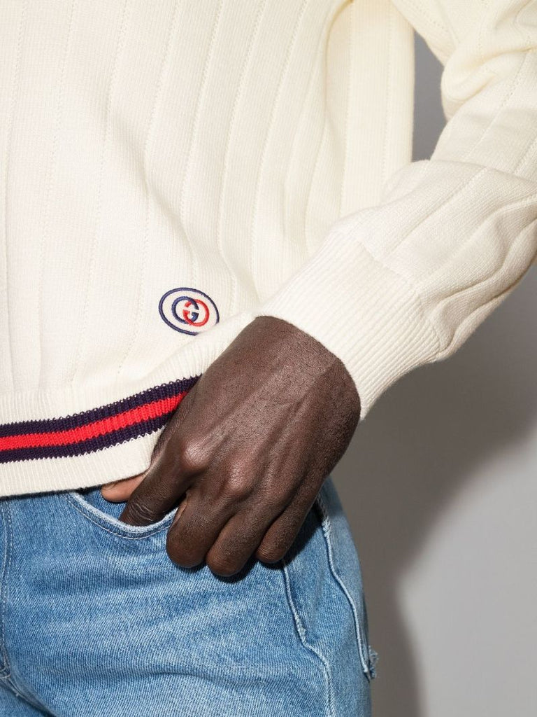 Neutral Logo Patch Cotton Sweater