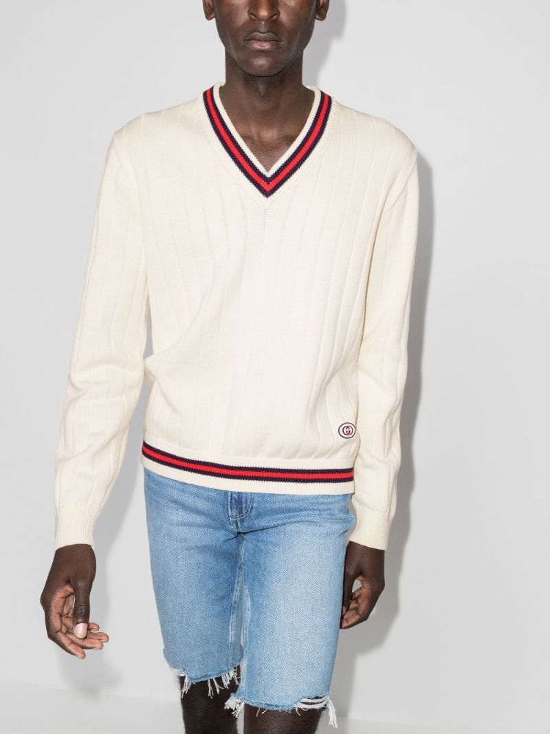 Neutral Logo Patch Cotton Sweater