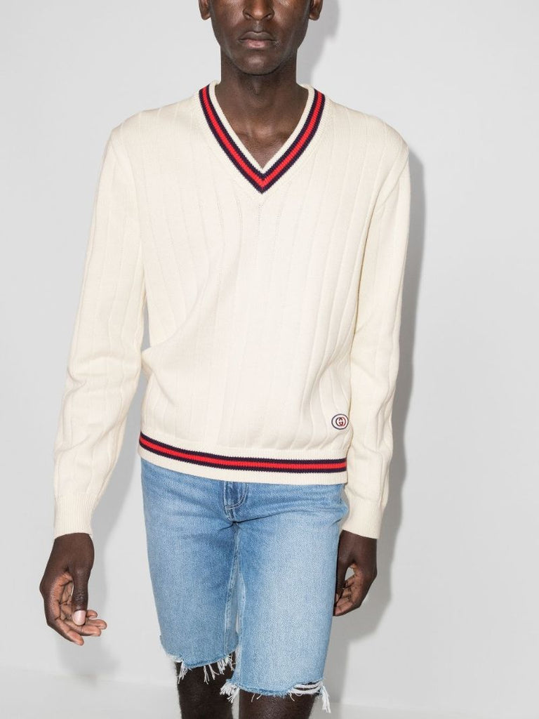 Neutral Logo Patch Cotton Sweater